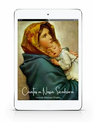 Imagem de amostra do Livro deCantos de Nossa Senhora no tablet