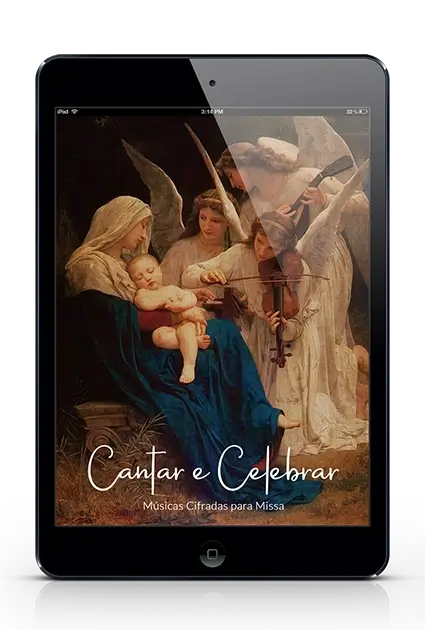Imagem de amostra do Livro de Músicas para Missa no tablet