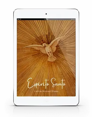Imagem de amostra do Livro de Músicas para Espírito Santo no tablet